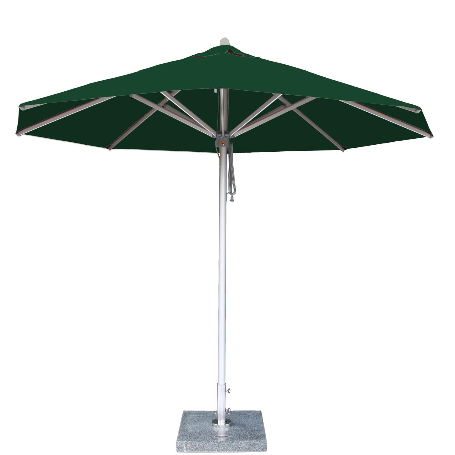 Bambrella 11.5 Ft. Round Side Pole Umbrella - Forest Green thumbnail