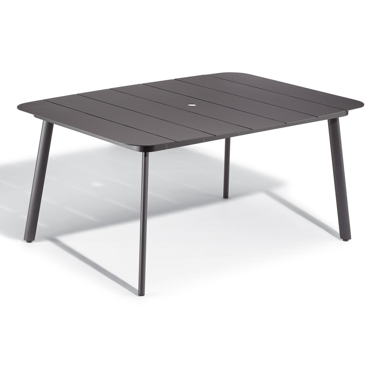 Oxford Garden Eiland 63 Inch Carbon Aluminum Dining Table thumbnail