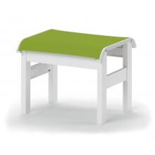 Leeward MGP Patio Ottoman With Sling Seating By Telescope Casual - Textured Snow/Lime image