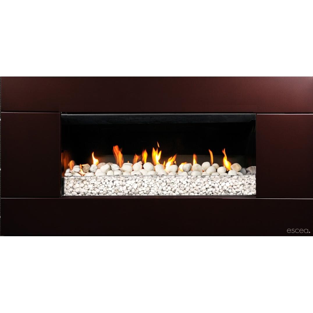 Escea EF5000 Outdoor Propane Fireplace - Bronze With White Ceramic ...