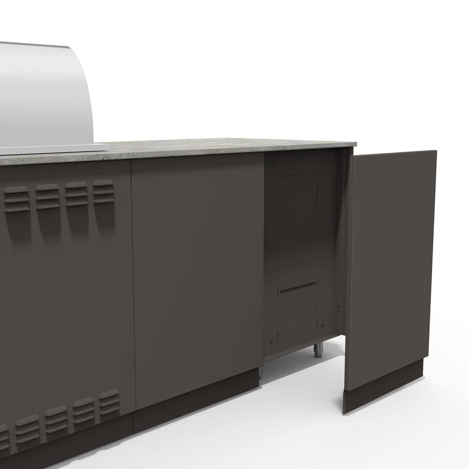 Blaze Golden Hour 10-Ft Outdoor Kitchen Island Back Panels in Gunmetal ...