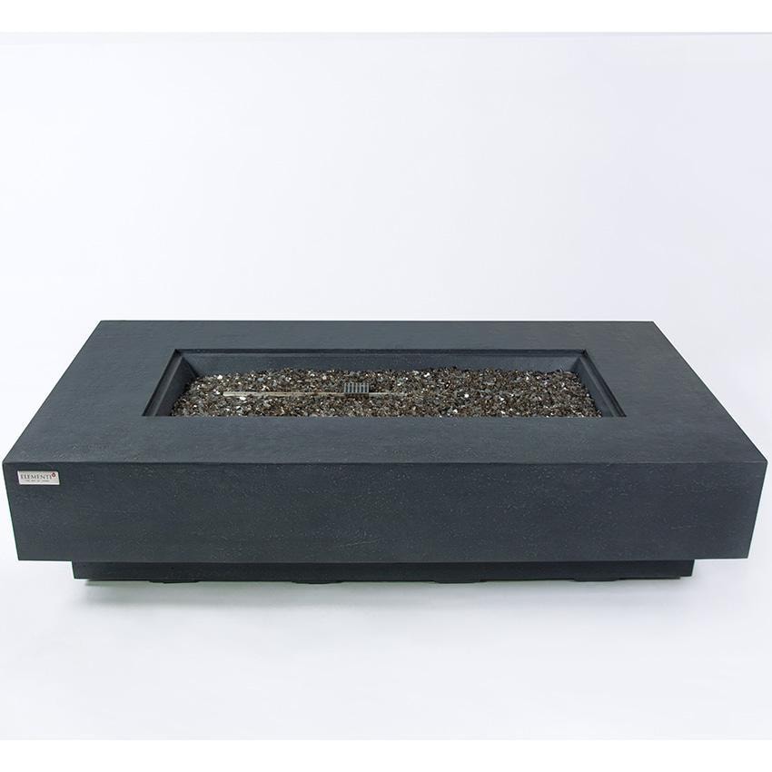 Positano 60-in Rectangular Concrete Natural Gas Fire Pit in Gray