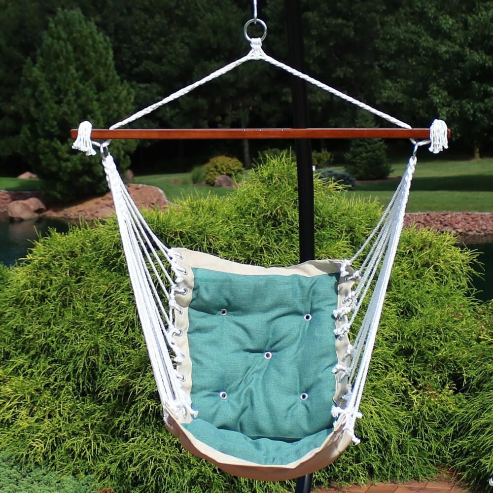 Ultimate Patio Tufted Victorian Hanging Hammock Swing - Sea Grass - Lifestyle thumbnail