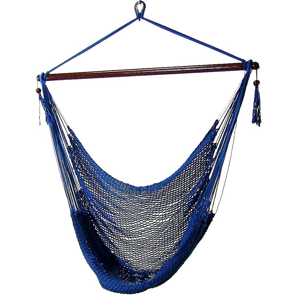 Ultimate Patio Extra Large Hanging Caribbean Hammock Chair - Caribbean Blue thumbnail