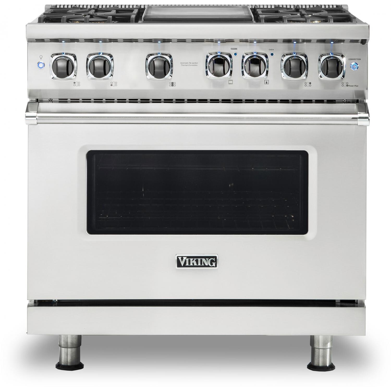 Viking Professional 7 Series 36Inch 6 Burner Propane Gas Dual Fuel
