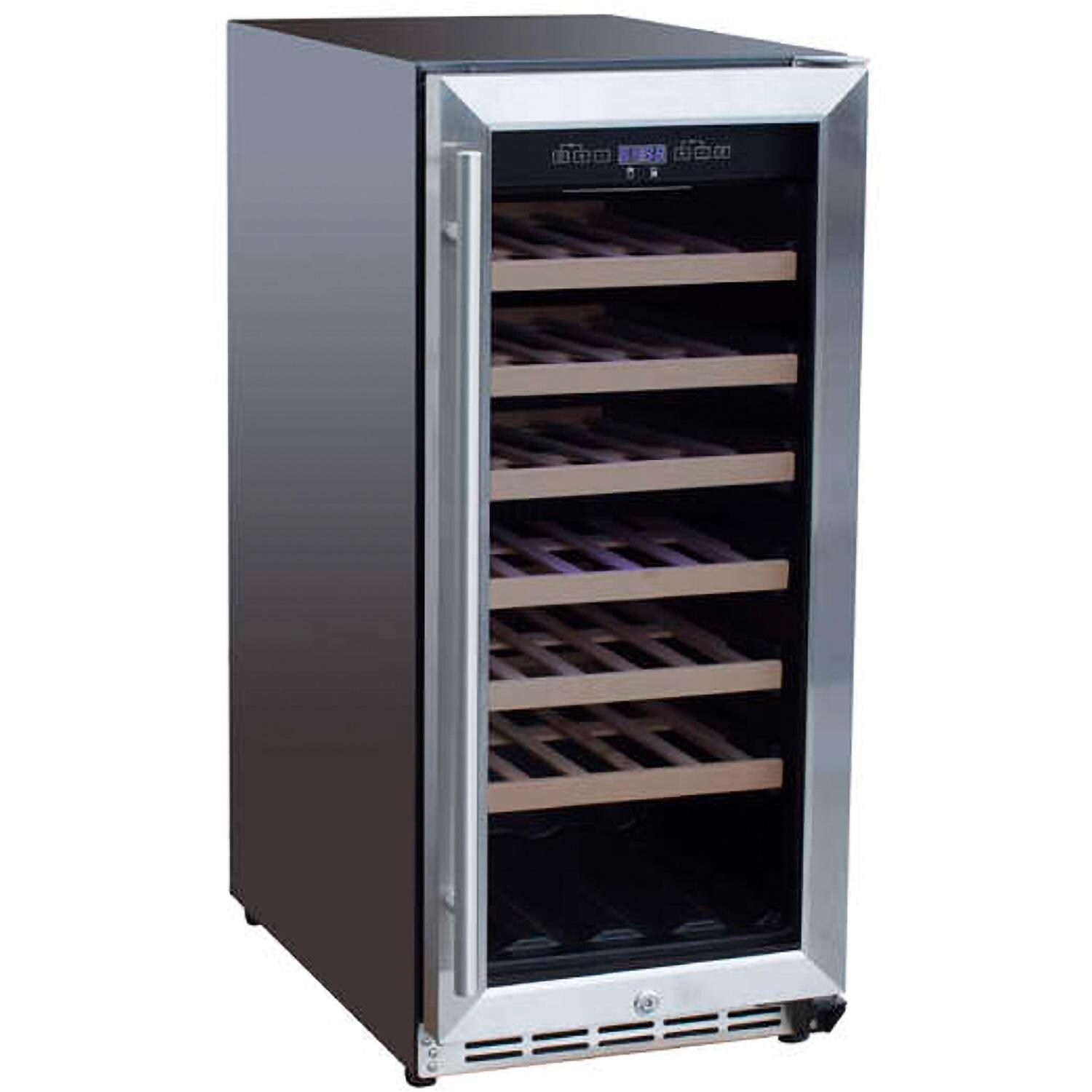 Summerset 15-Inch Outdoor Rated Wine Cooler - SSRFR-15W - Angled View thumbnail