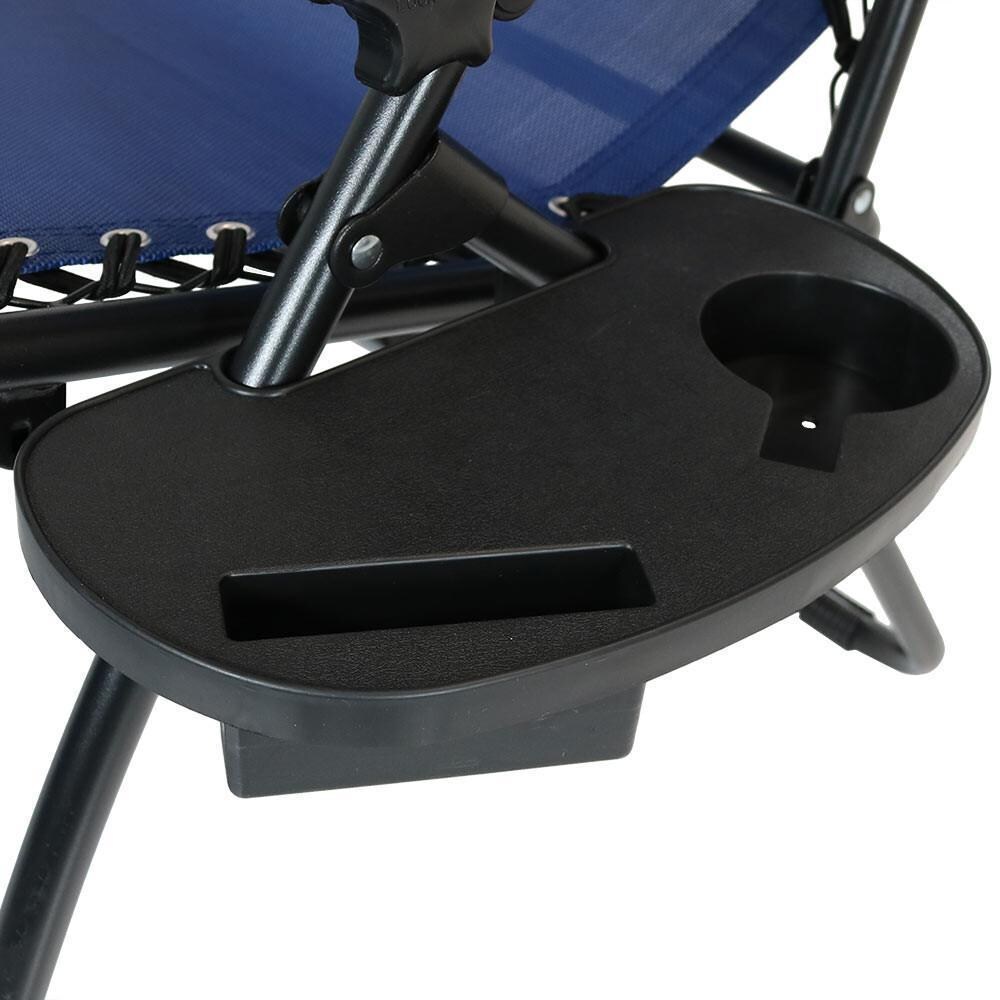 Ultimate Patio Zero Gravity Reclining Lounge Chairs W/ Pillows, Cup Holders, & Matching Table - Cup Holder - Detail thumbnail