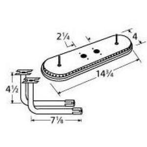 Stainless Steel Oval Twin, Centered, 2.25 Inch Offset Burner 15102-71112