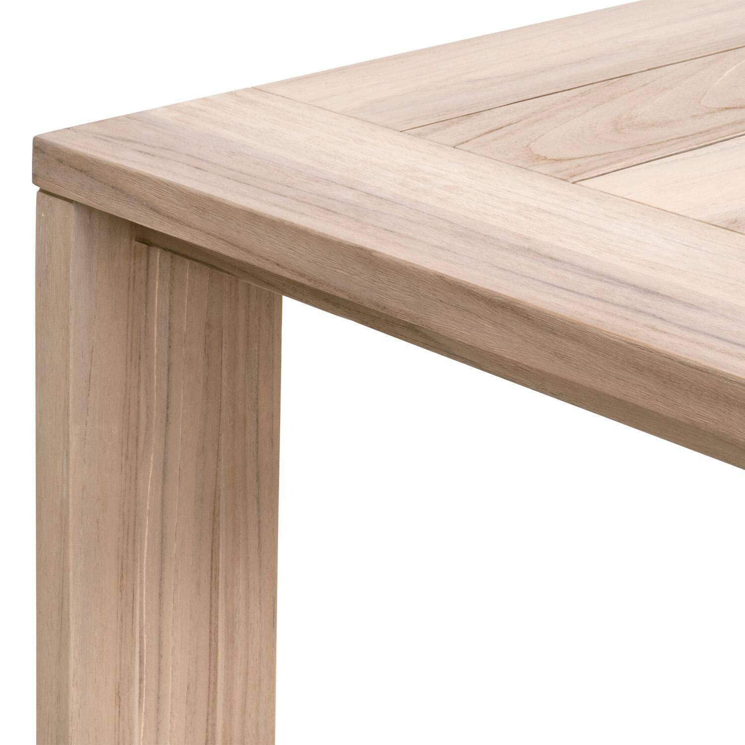 94 1/4 Inch Gray Teak Dining Table By Lakeview - Leg Detail thumbnail
