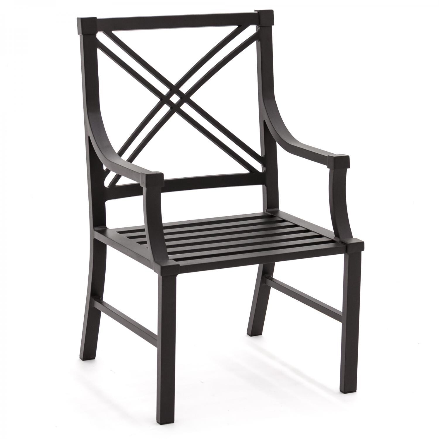 Audubon Aluminum Patio Dining Arm Chair - Frame Angle thumbnail