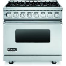Viking Professional 7 Series 36-Inch 6 Burner Propane Gas Dual Fuel Range - Stainless Steel - VDR7366BSSLP image
