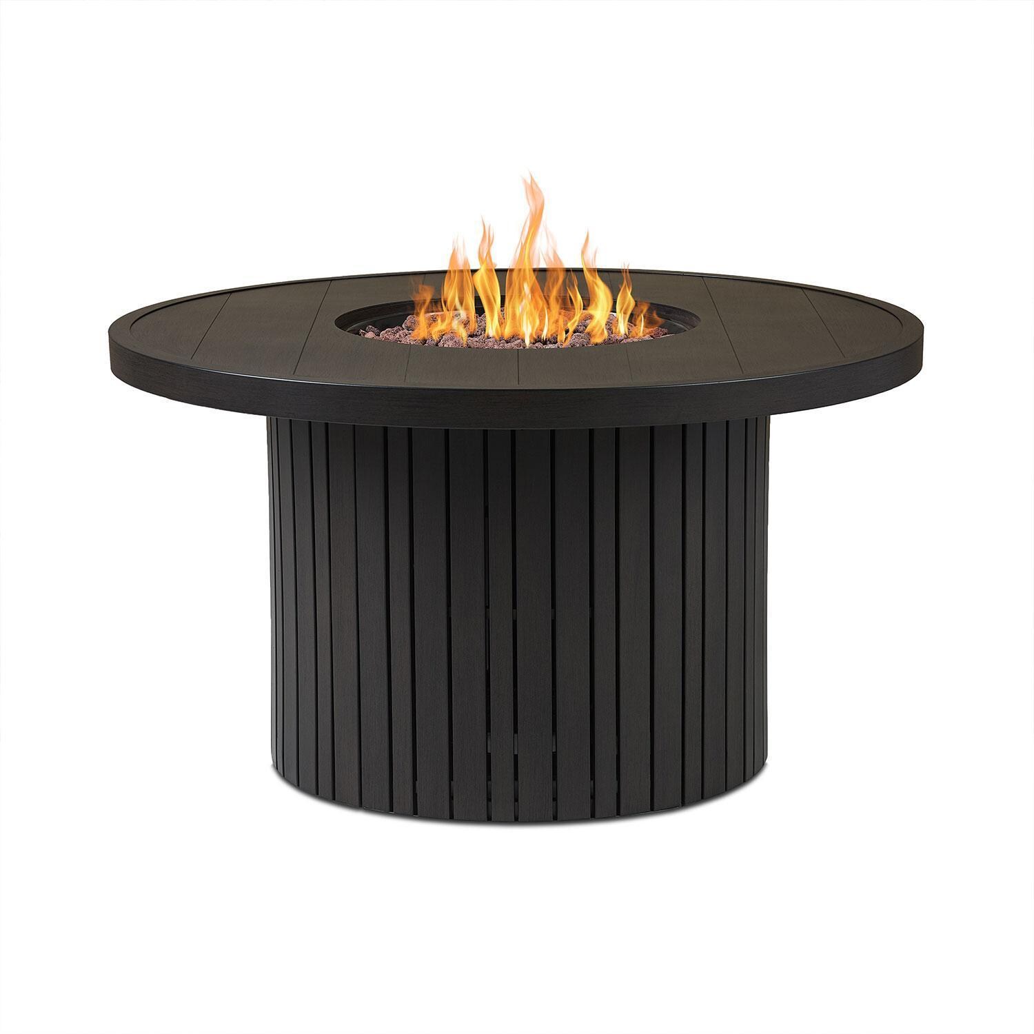 Westlook 40-in Round Metal Propane Fire Table in Bronze Coral by Lakeview Outdoor Designs - White Background thumbnail