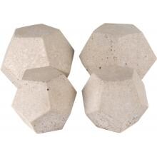 Peterson Real Fyre Decorative Geo Shapes Ivory Dome Set - Set Of 4 image