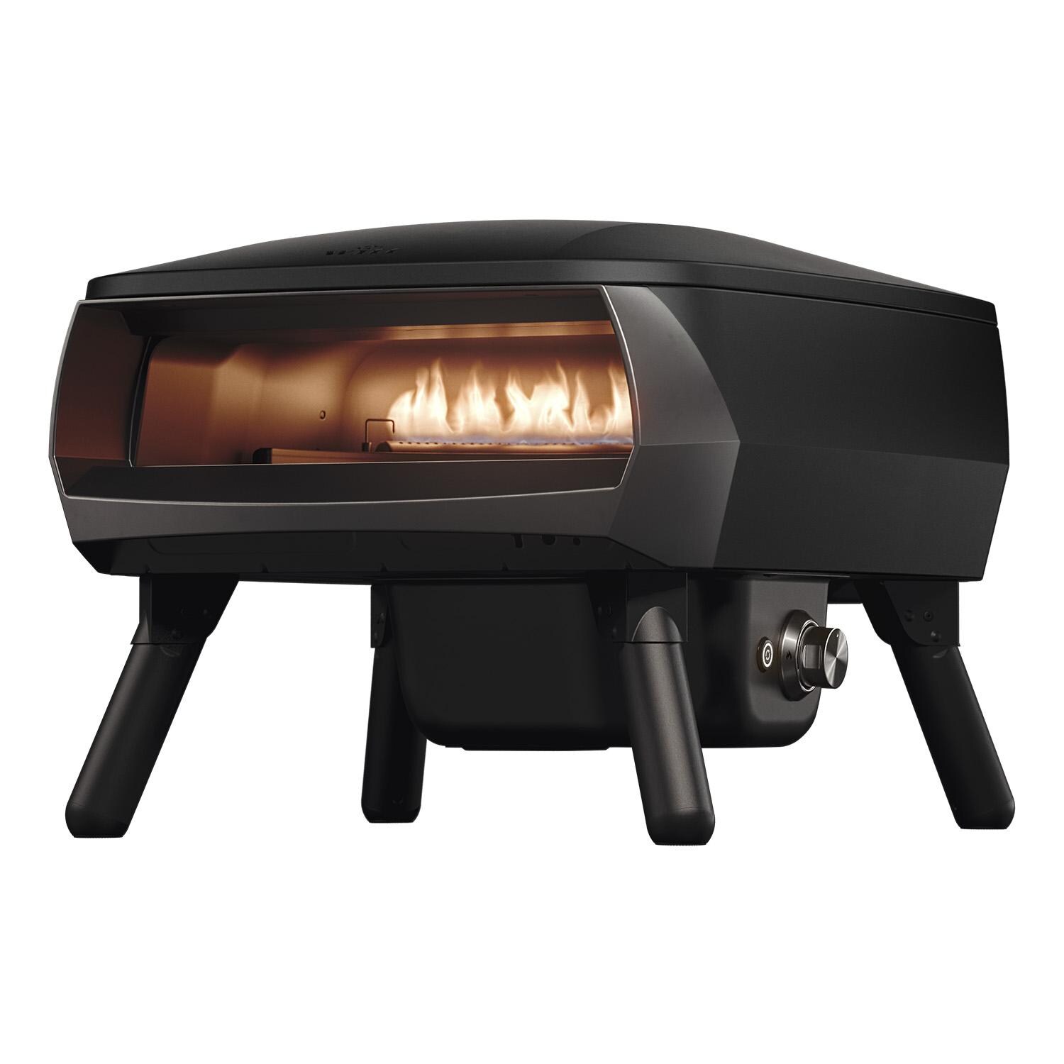 Witt 80650188 Piccolo Rotante Propane Pizza Oven - Matte Black - Front Right - White Background thumbnail