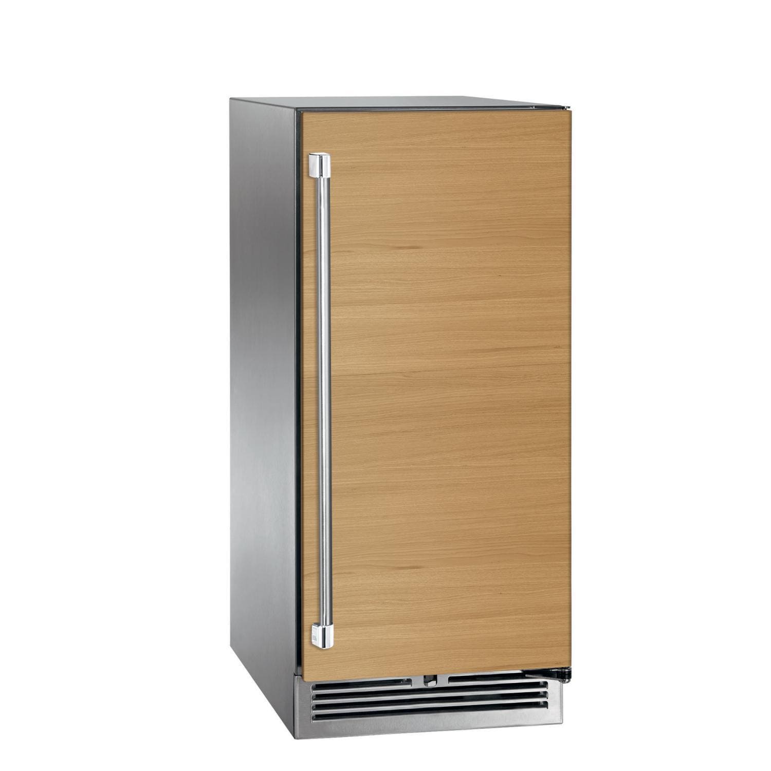 Perlick HP15BM-4-2R 15-Inch Signature Series Stainless Steel Panel Ready Outdoor Beverage Center - Custom Dark Wood Panel thumbnail