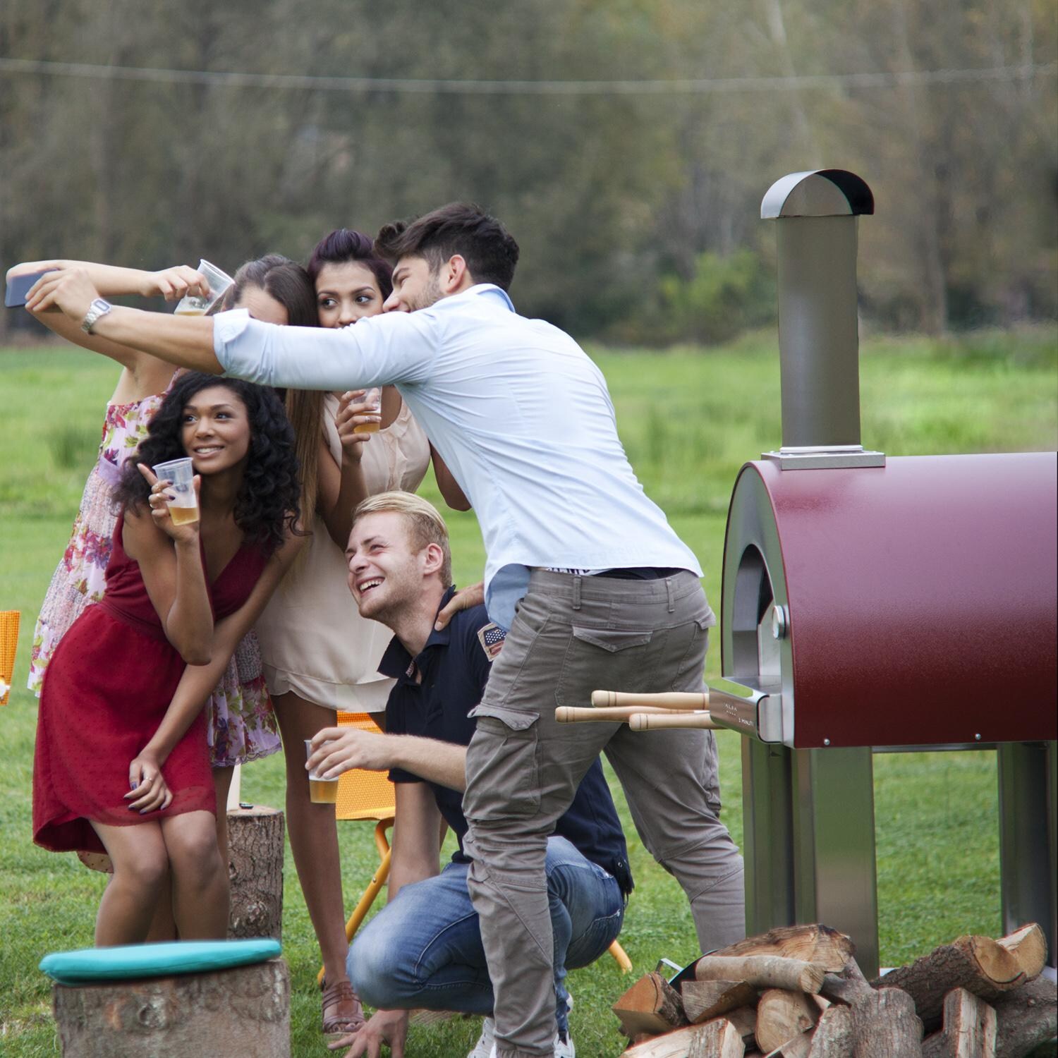 Alfa Pizza 5 Minuti 23-Inch Outdoor Wood-Fired Pizza Oven - Great For Hosting & Entertaining thumbnail