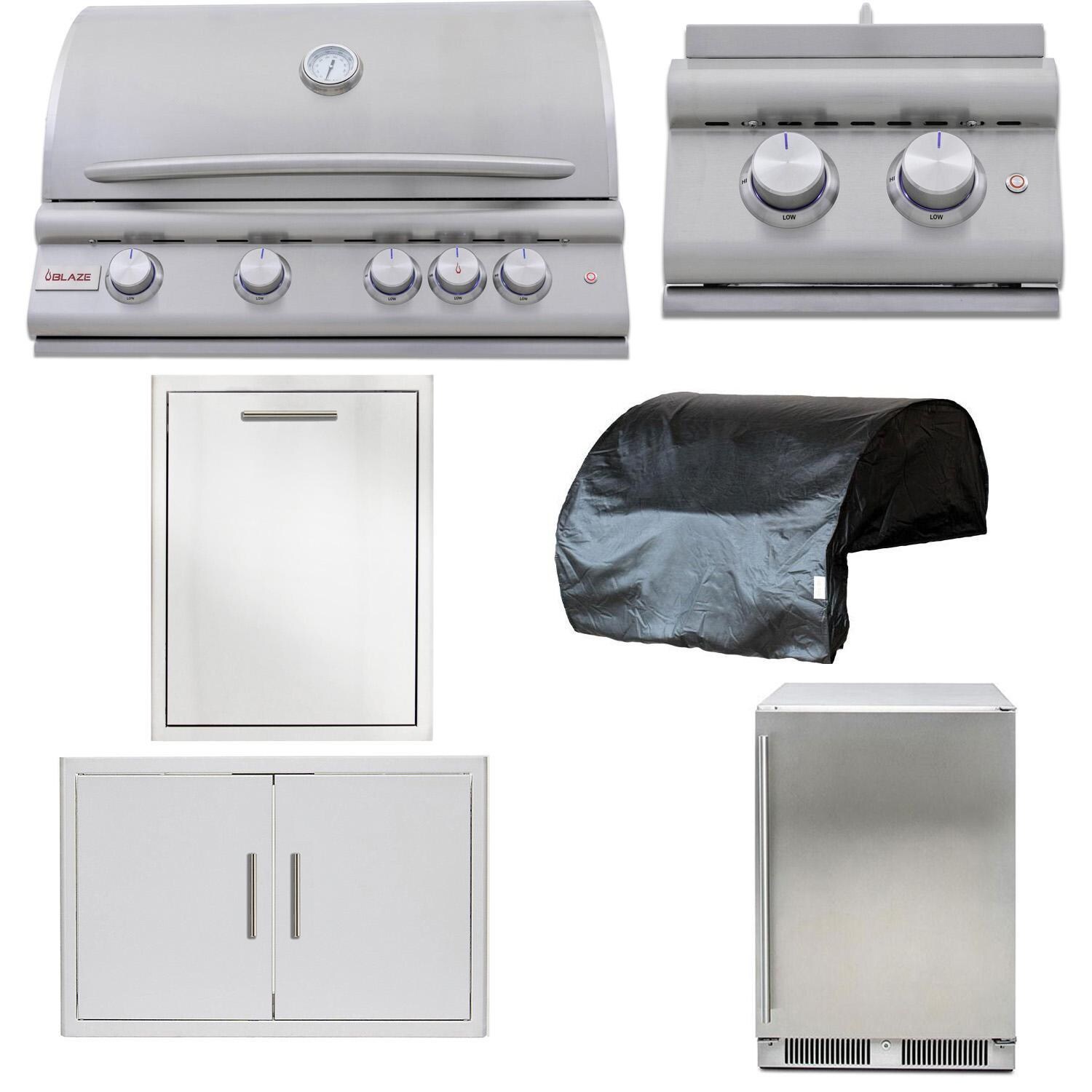 Blaze BLZ-4LTE3-NG-6PC-SC Premium LTE+ 6-Piece 32-Inch Natural Gas Outdoor Kitchen Package - White Background thumbnail