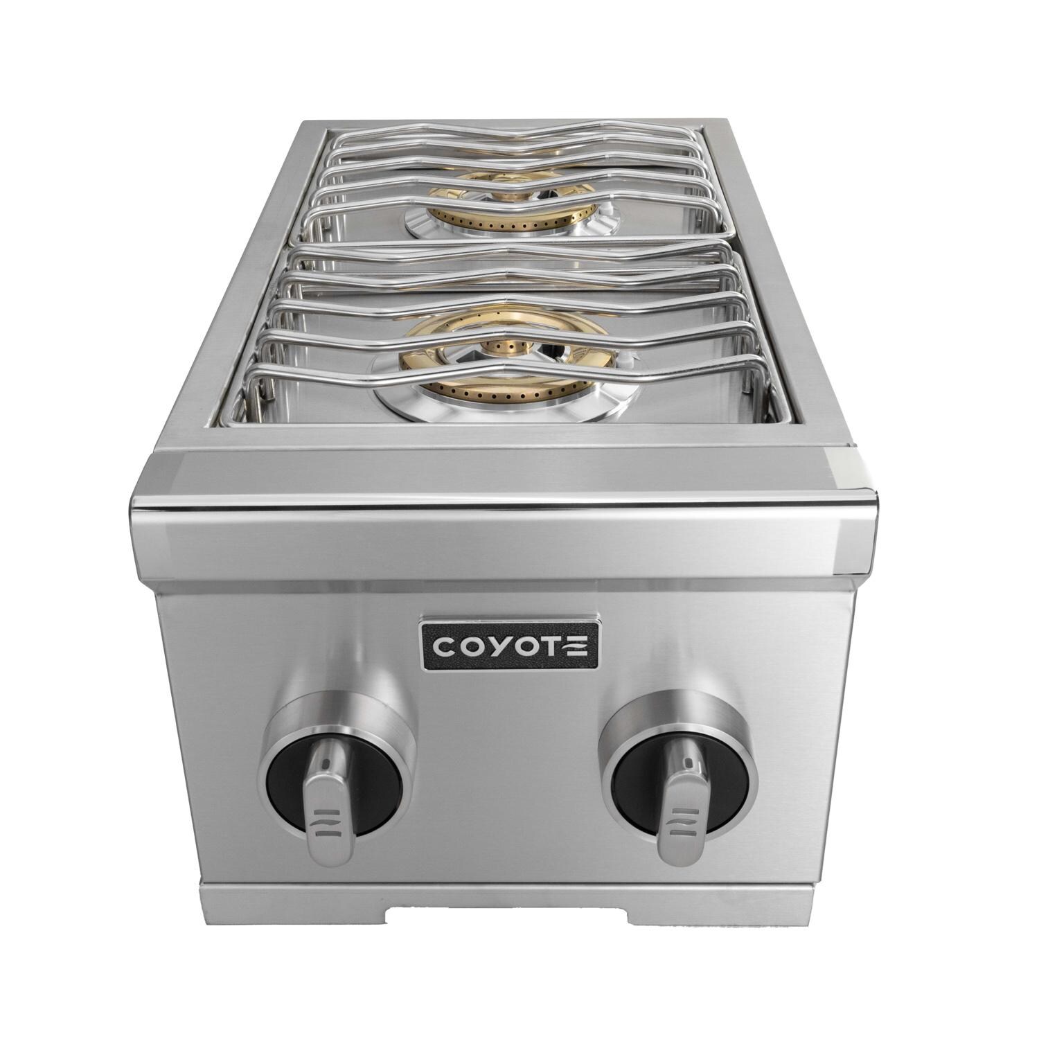 Coyote Outdoor Living C3DBNG 12 Inch Built-In Natural Gas Double Side Burner - Front - White Background thumbnail