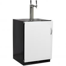 Marvel 24-Inch Panel-Ready Twin Tap Built-In Beer Dispenser With Integrated Left Hinge - ML24BTP3LP image