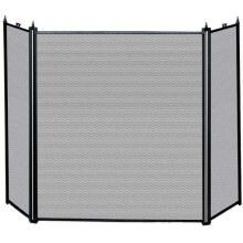 UniFlame 52-Inch 3 Fold Black Fireplace Screen - S31030BK image