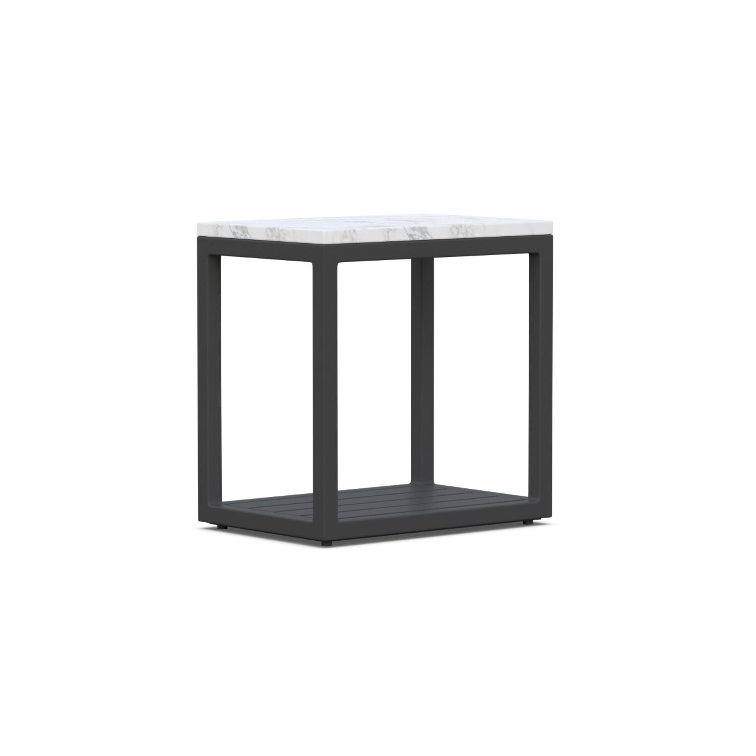 Azzurro Living SEV-A16ST Seaview Aluminum End Table in Charcoal - Back - White Background thumbnail