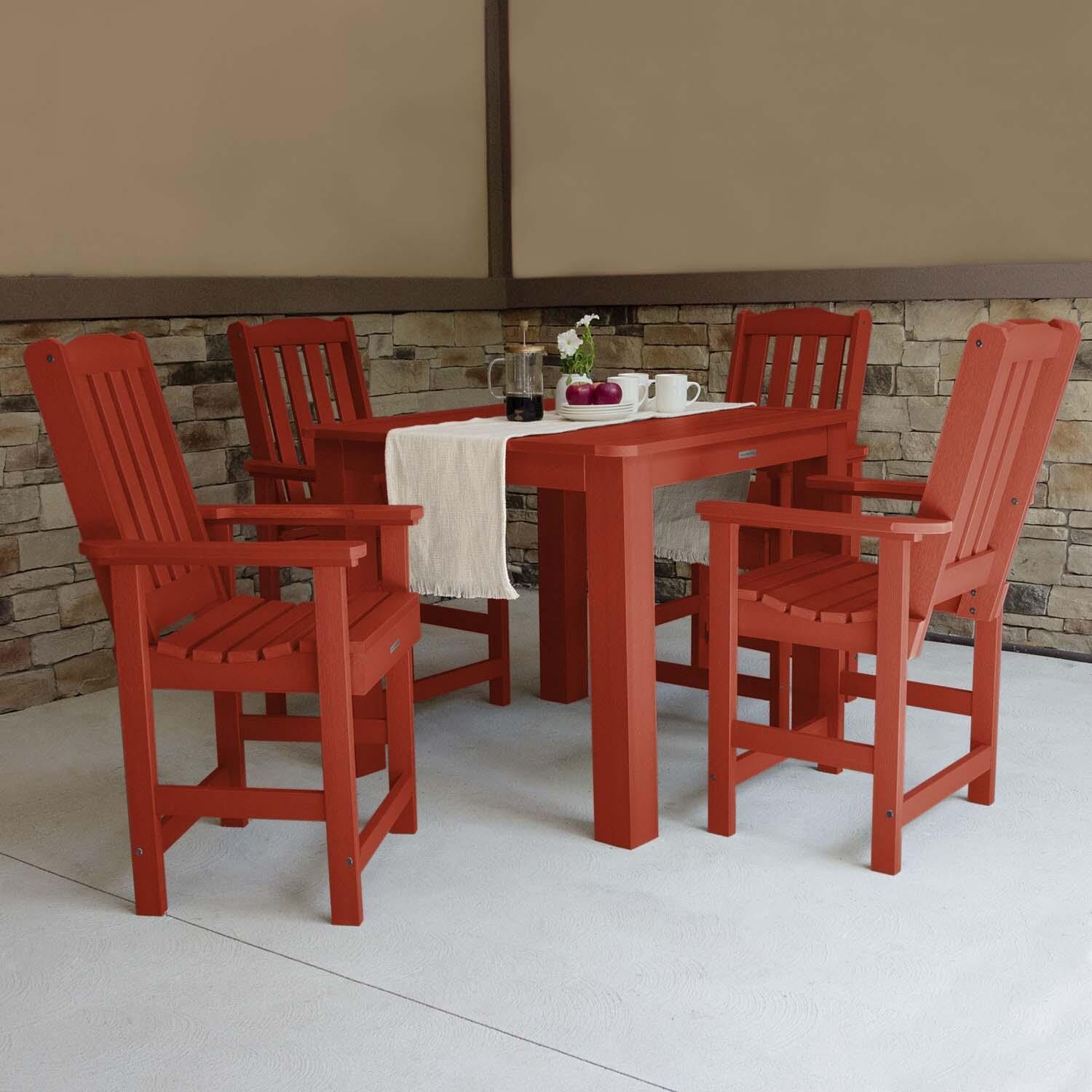 Lakeview Hart Lane 5 Piece Square Counter Height Dining Set - Rustic Red - Lifestyle thumbnail