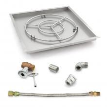 Lakeview Outdoor Designs 30-Inch Square Drop-In Pan W/ 24-Inch Natural Gas Ring Burner & Connection Kit image