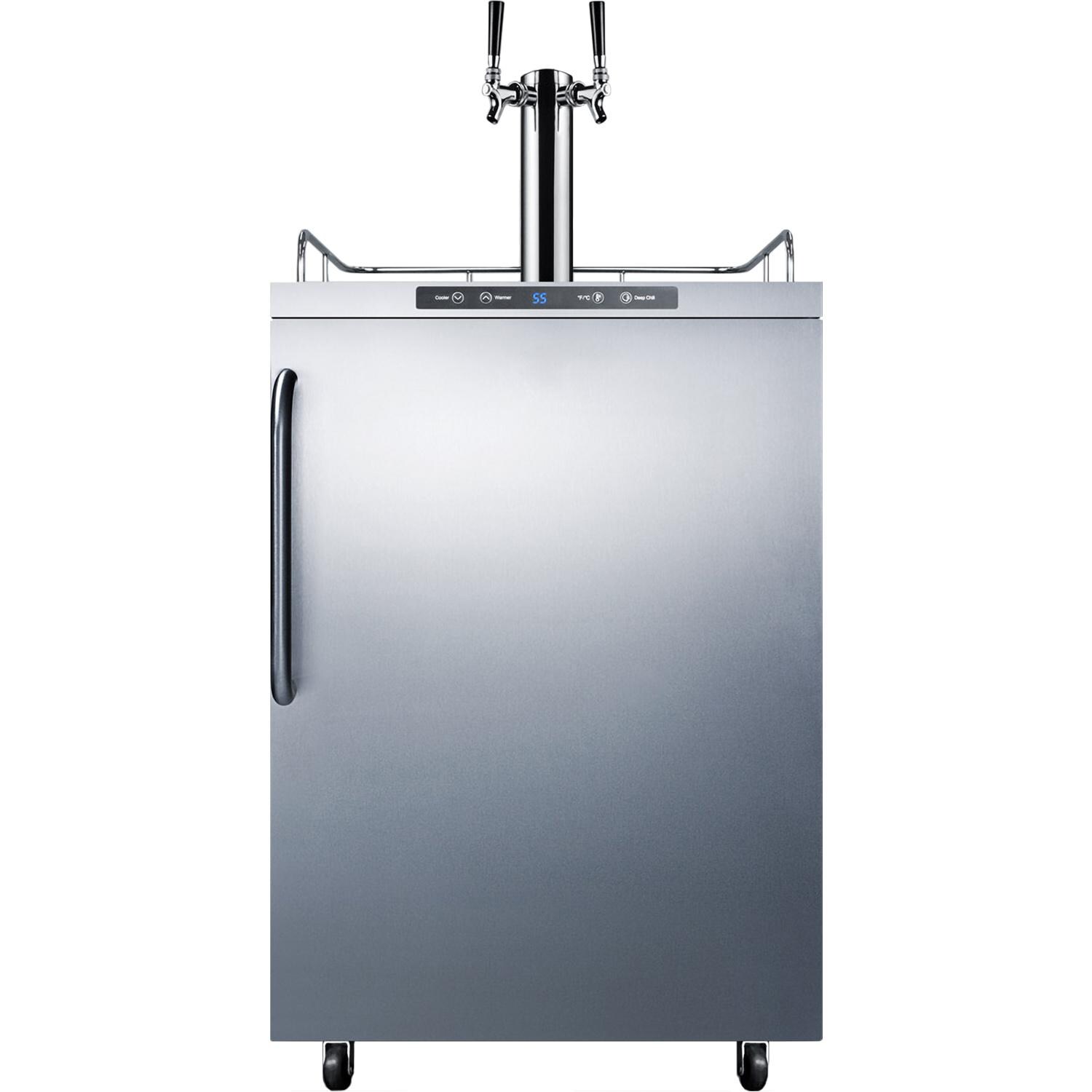 Summit Commercial 24-Inch 5.6 Cu. Ft. Outdoor Rated Double Tap Beer Dispenser / Kegerator - SBC635MOS7TWIN thumbnail