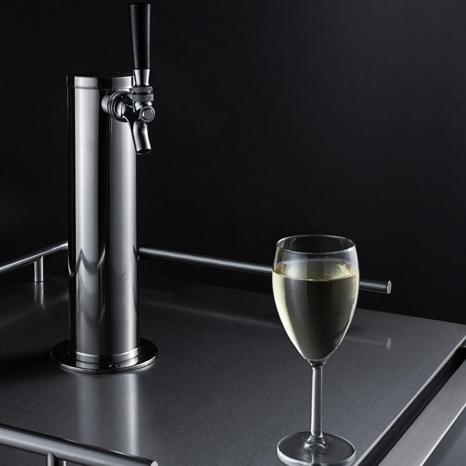 Summit Commercial SBC695OSWKD 24-Inch 6.04 Cu. Ft. Outdoor Rated Single Tap Wine Dispenser / Winerator - Dispenses Properly Chilled Wine thumbnail