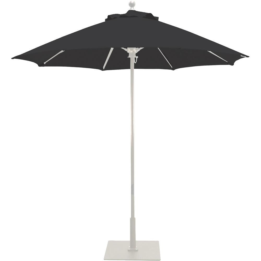 Galtech 7.5 Ft. Octagonal Aluminum Patio Umbrella W/ Manual Lift - White Frame W/ Black Sunbrella Fabric (Umbrella Base Not Included) thumbnail
