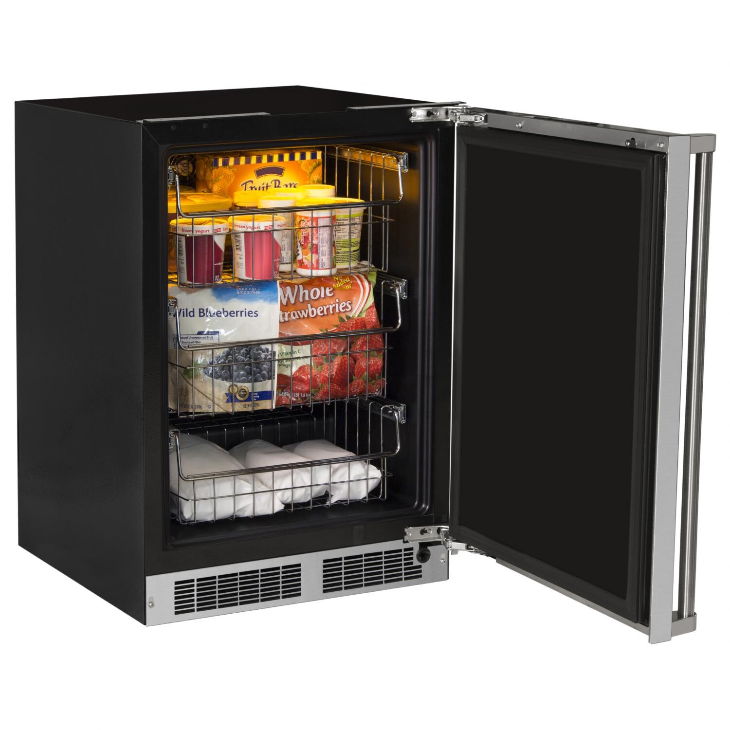 Marvel 24-Inch 4.6 Cu. Ft. Right Hinge Built-In Freezer W/ Lock - Stainless Steel With Yellow LED Light thumbnail