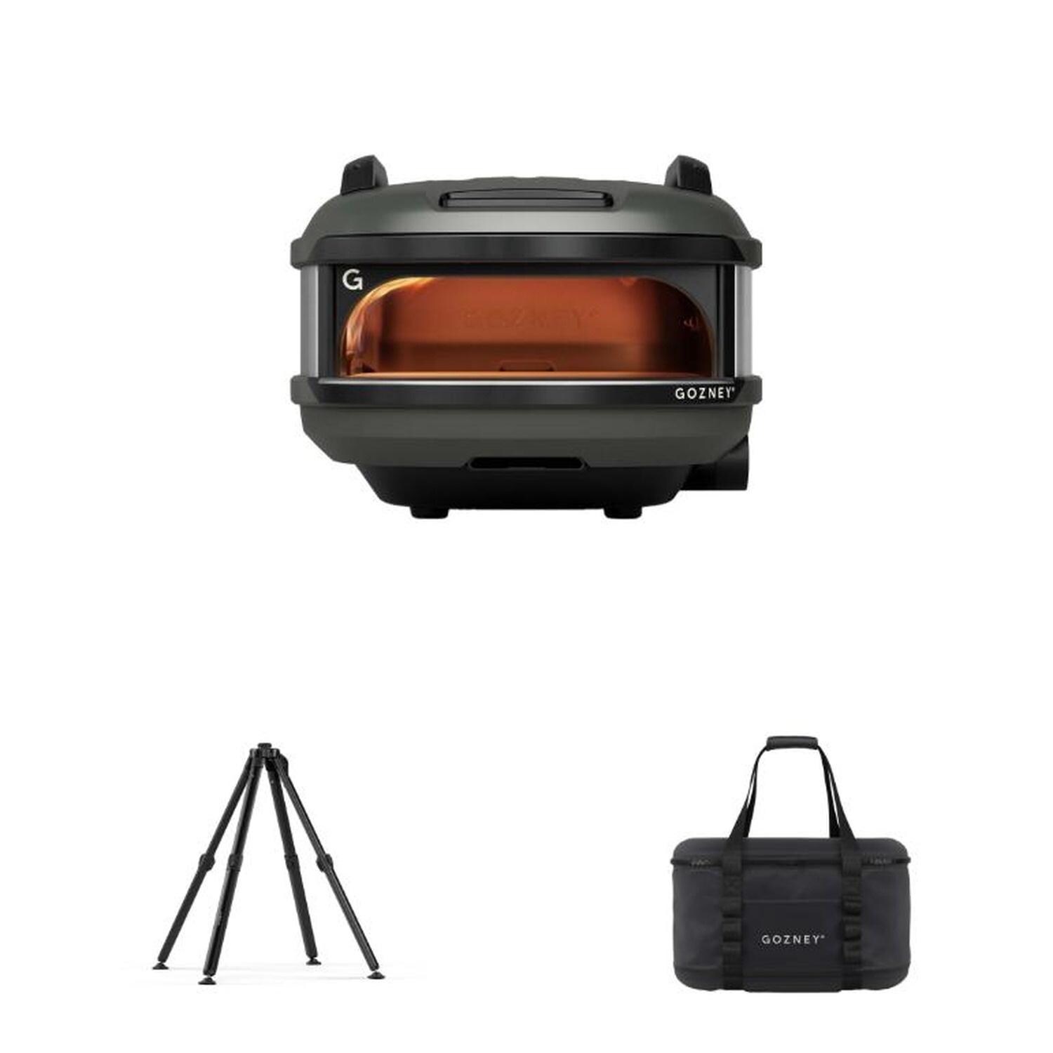 Gozney GTPOBUS1225 Black Tread Propane Pizza Oven Trail Bundle - Included Components - White Background thumbnail