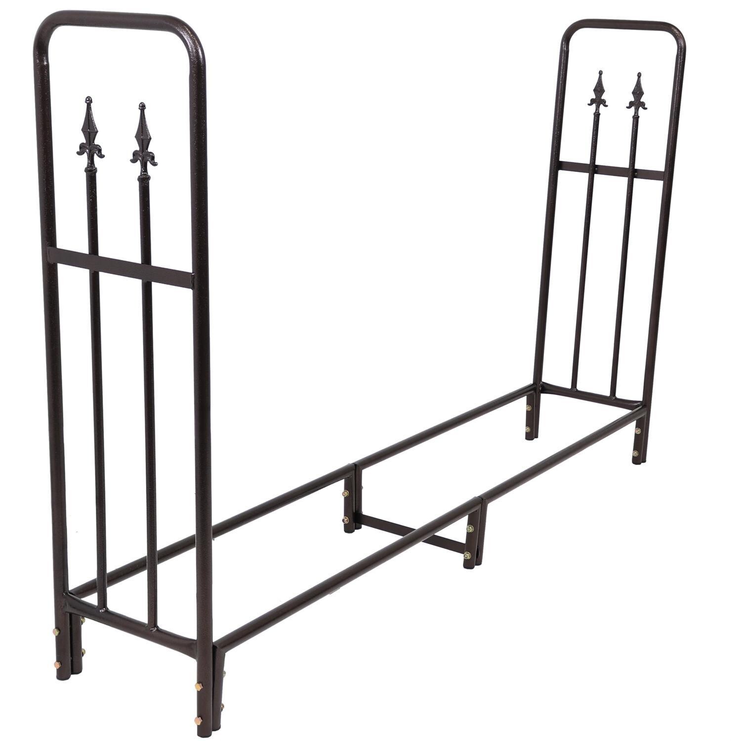 Ultimate Patio SC-QX-6DLR-BRONZE Indoor/Outdoor Decorative Firewood Log Rack - 6-Foot thumbnail