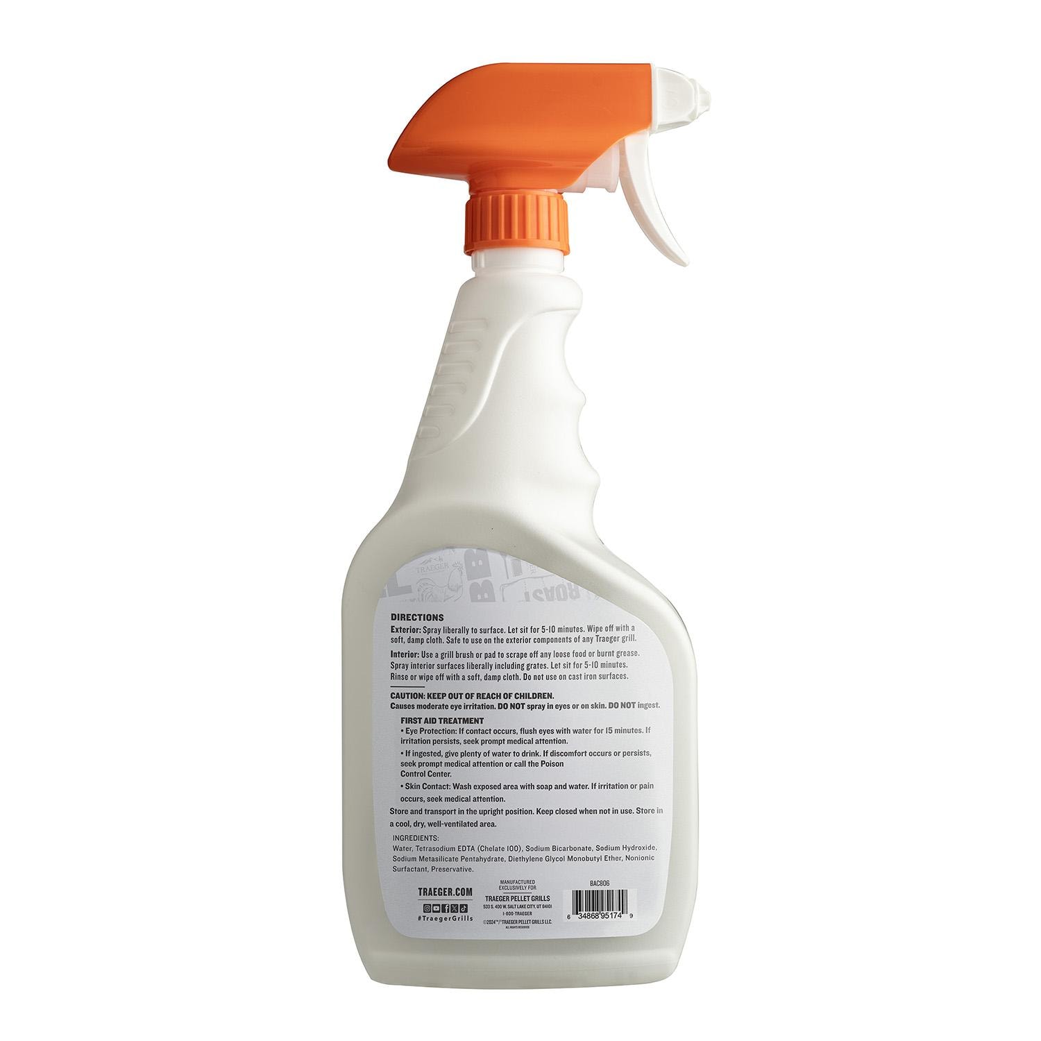 Traeger BAC806 Grill Degreaser - Back - White Background thumbnail