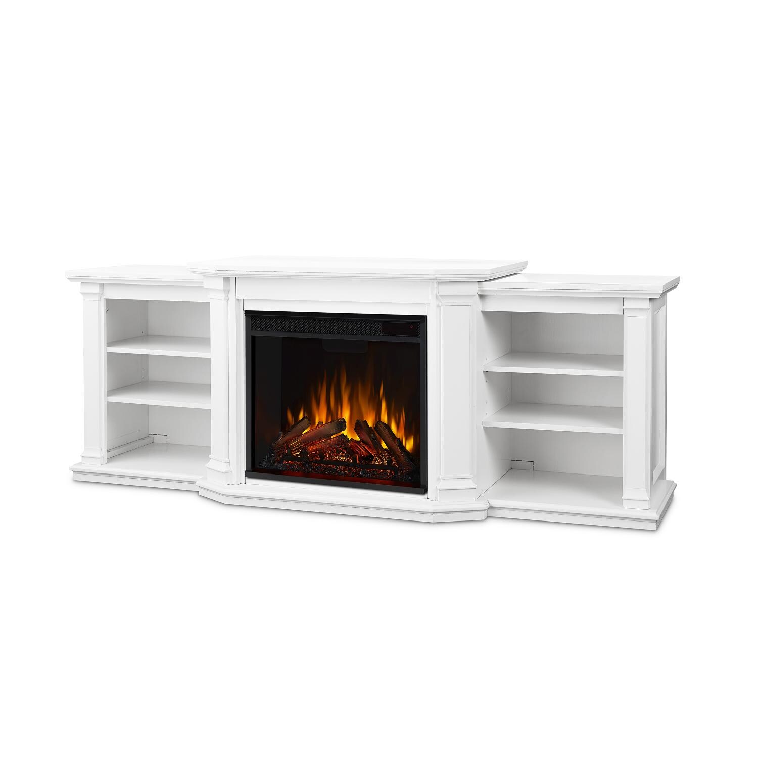 Real Flame - 7930E-W - Valmont 75-Inch Electric Fireplace Entertainment Center - White - Front thumbnail