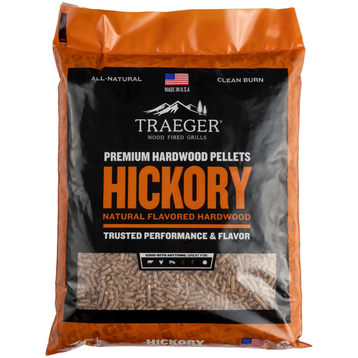 Traeger - 20 Lb. Natural Hardwood Pellets - Hickory - thumbnail