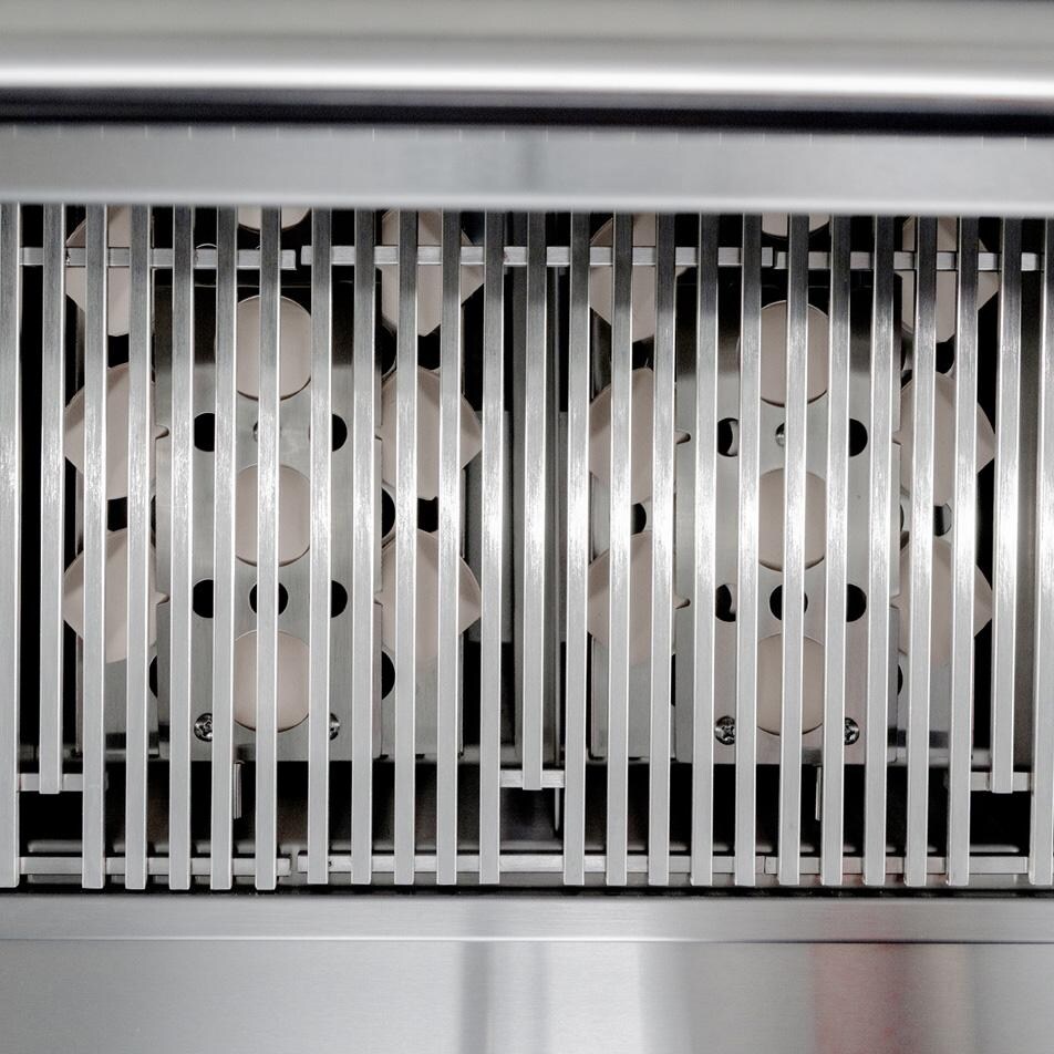 Cutlass Elite 38-in 4 Burner Built-In Natural Gas Grill - Grates and Briquettes - Detail thumbnail