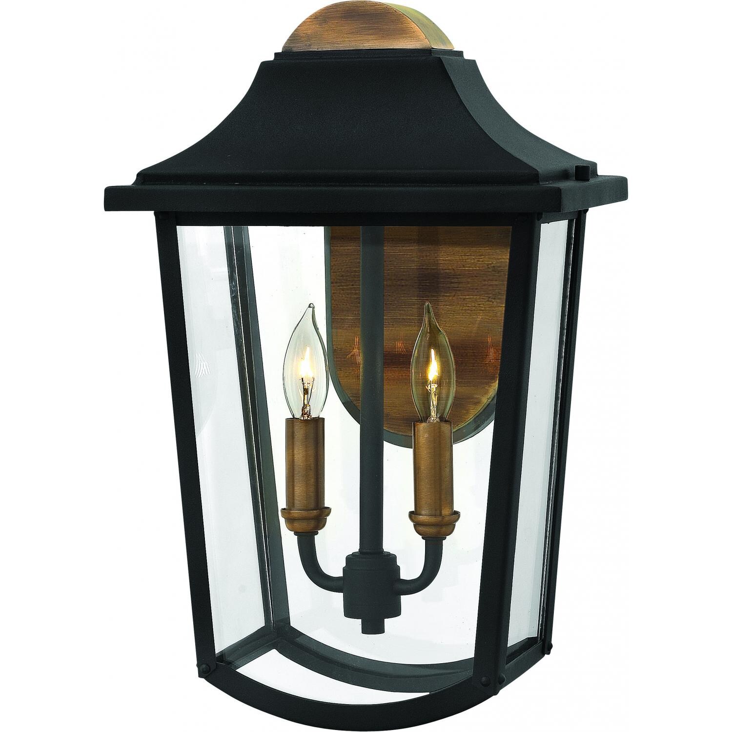 Hinkley Lighting Burton 1974BK 60W Two Light Outdoor Wall Lantern - Black thumbnail