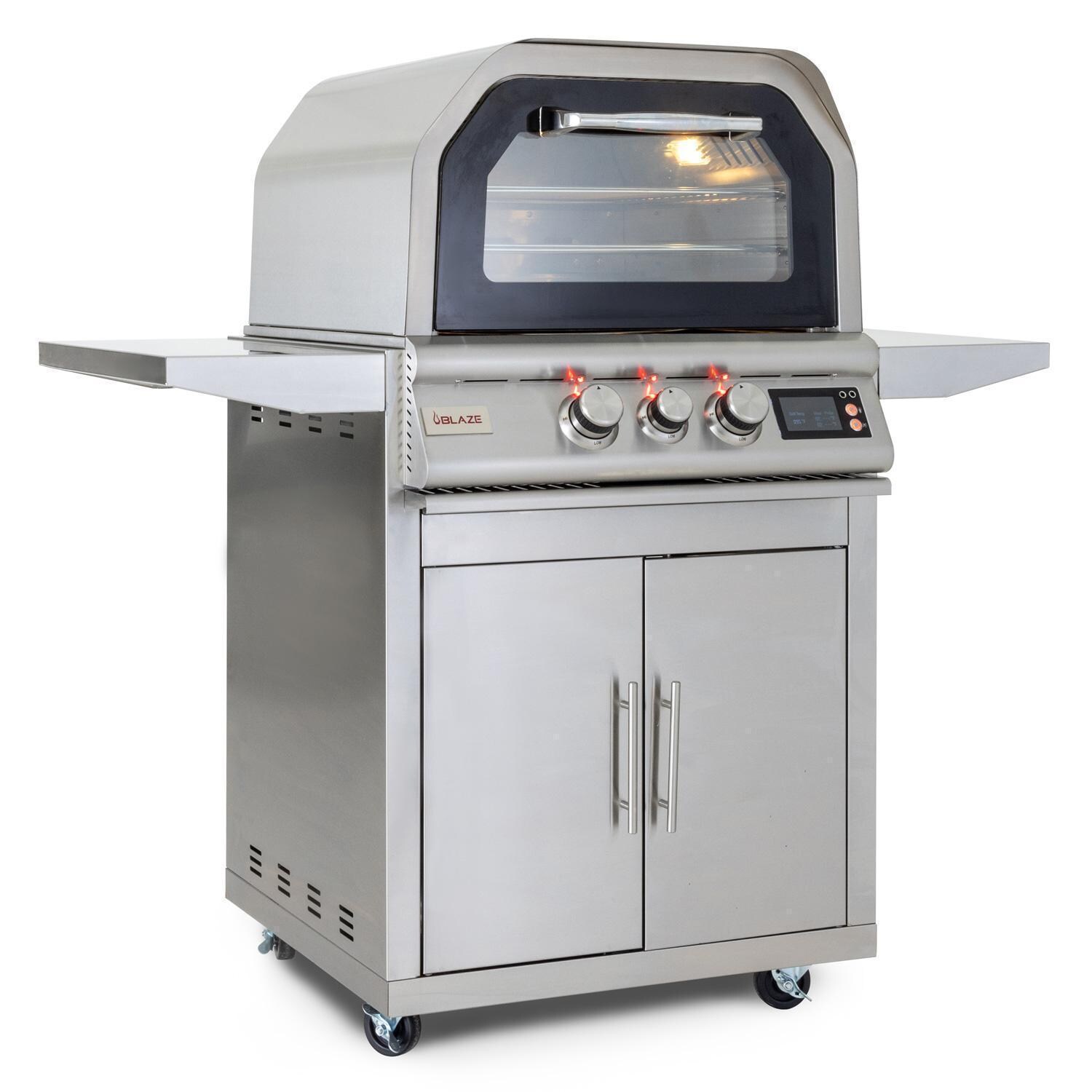 Blaze BLZ-26-PZOVN-NG 26-in Natural Gas Outdoor Oven w/ Rotisserie - Door Closed - White Background thumbnail
