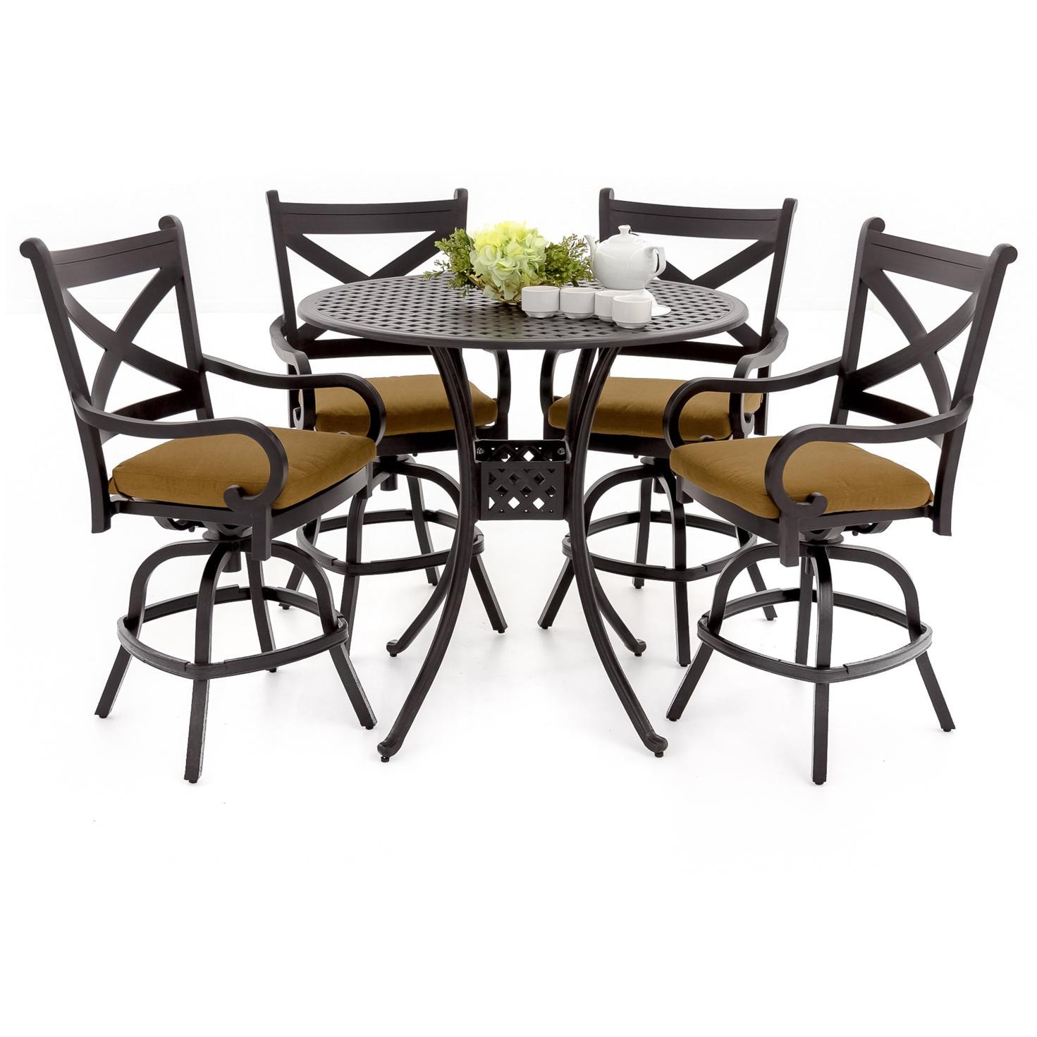 Avondale 5 Piece Aluminum Patio Bar Set With Swivel Stools By Avondale 5 Piece Aluminum Patio Bar Set With Swivel Stools By Lakeview Outdoor Designs