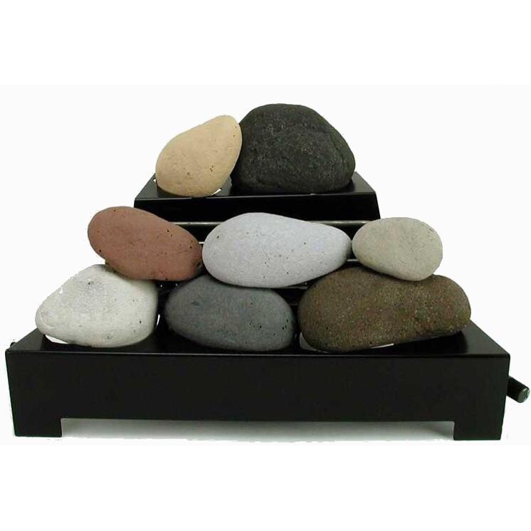 Rasmussen 20-Inch Calico ALTERNA See-Thru FireStone Set With Vent-Free Black Chassis Burner thumbnail