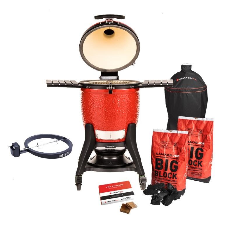 Kamado Joe CLASSIC3PKG Classic Joe III Bundle w/ KJ15040921 GRILL, CART, Cover, JoeTisserie & 2 BAGS Lump Charcoal + 1 Box Firestarter thumbnail