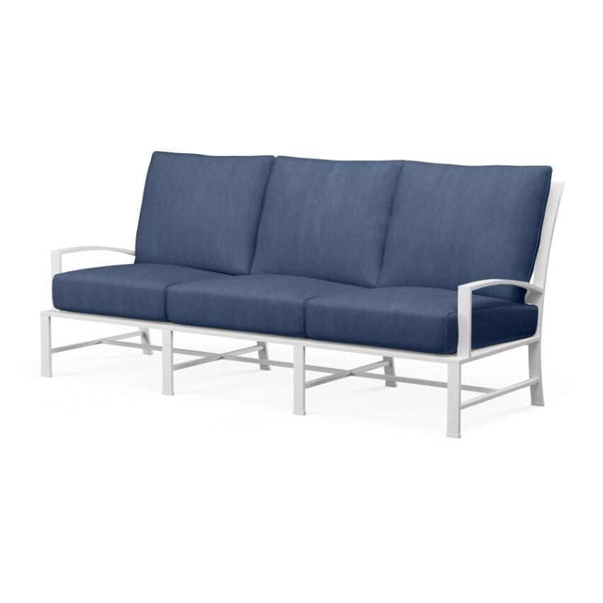 Bristol Aluminum Sofa in White/Spectrum Indigo by Sunset West