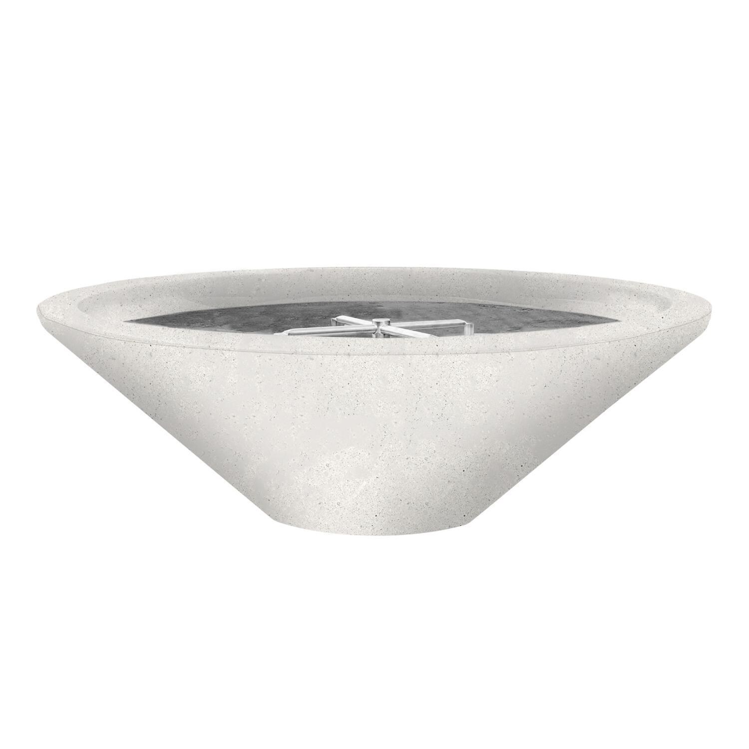 Prism Hardscapes SCPH-437-5NG Embarcadero Pedestal 31-in Natural Gas Round Fire Bowl - Ultra White - White Background thumbnail