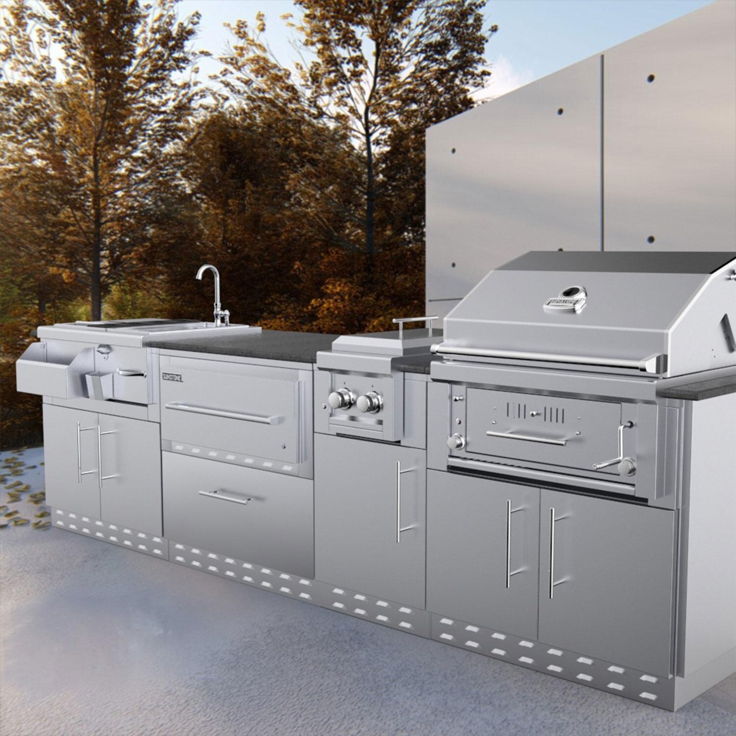 Sunstone Grills SAC34SWC 34-in Single Warming Drawer Cabinet - Installed - Lifestyle thumbnail