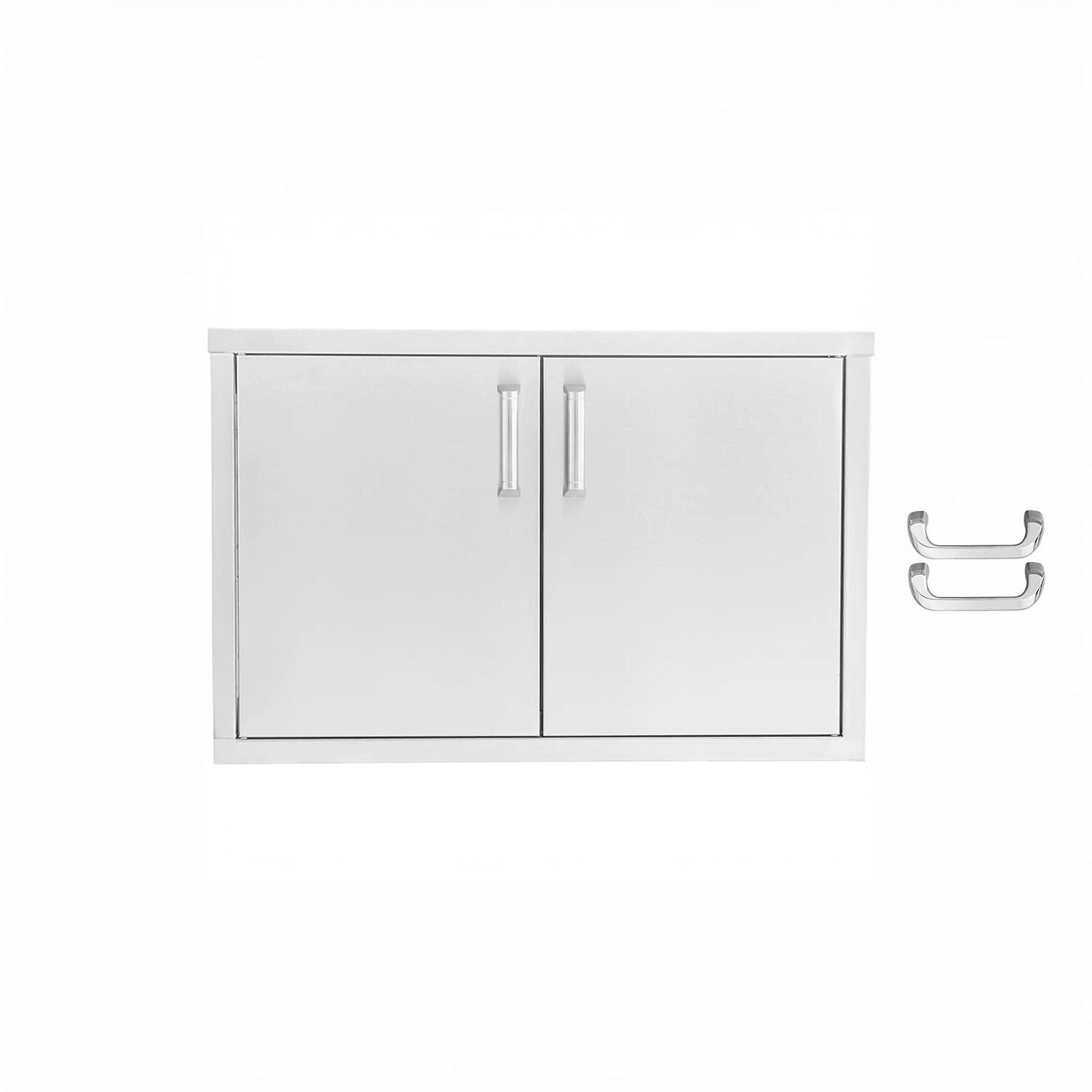 BBQGuys Signature 32-in Stainless Steel Sealed Dry Storage Pantry w/ Shelf - Included Handles - White Background thumbnail