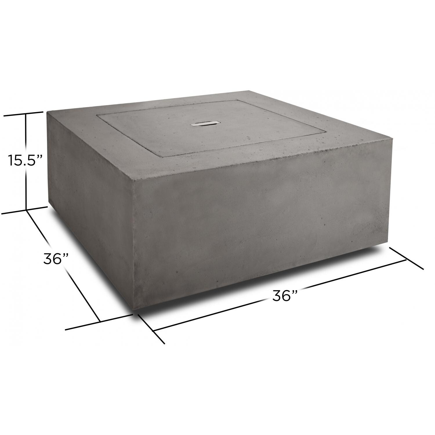 Real Flame Baltic NG Fire Pit Table - Dims - Glacier Gray thumbnail