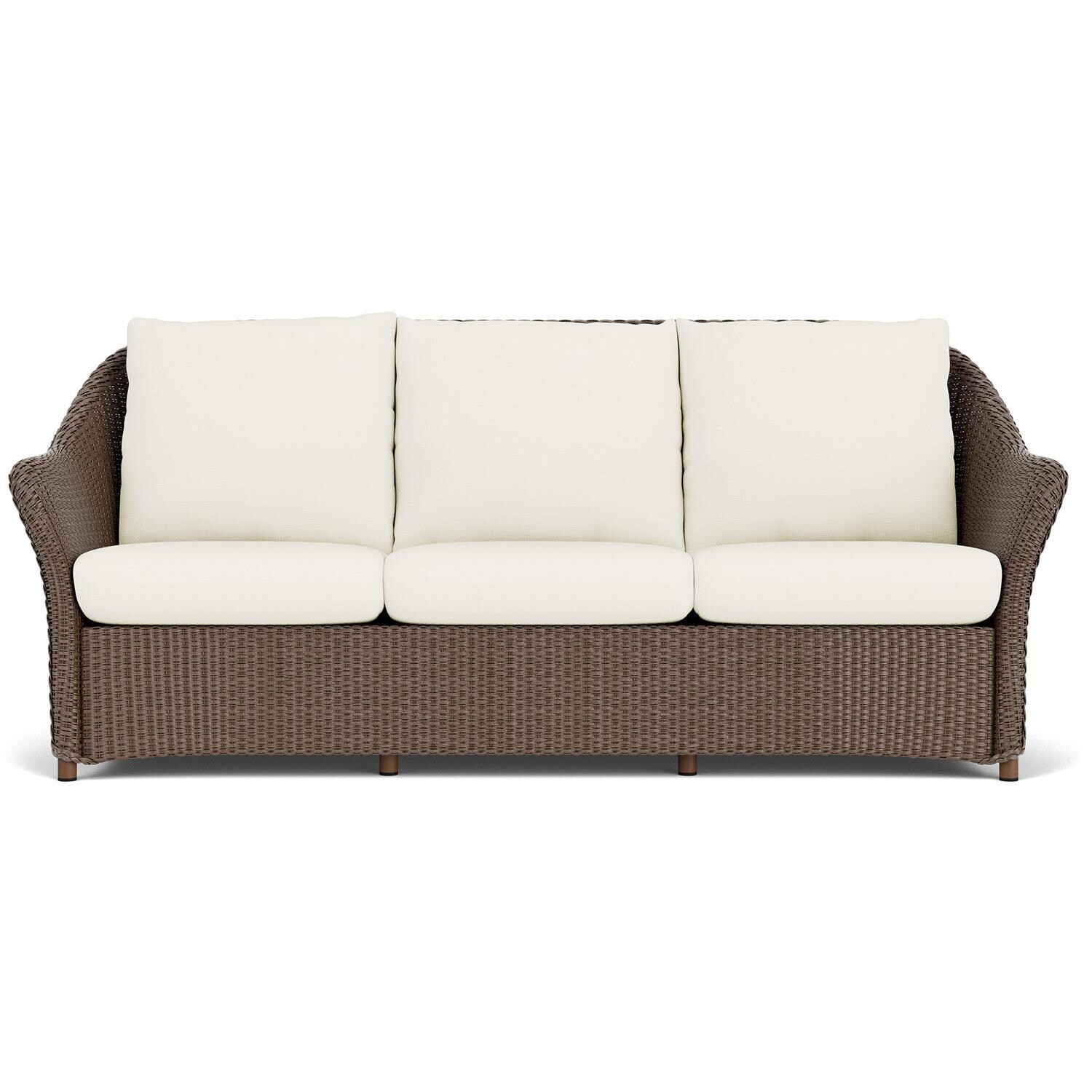 Weekend Retreat Lloyd Loom Sofa in Bark/Sailcloth Salt by Lloyd Flanders