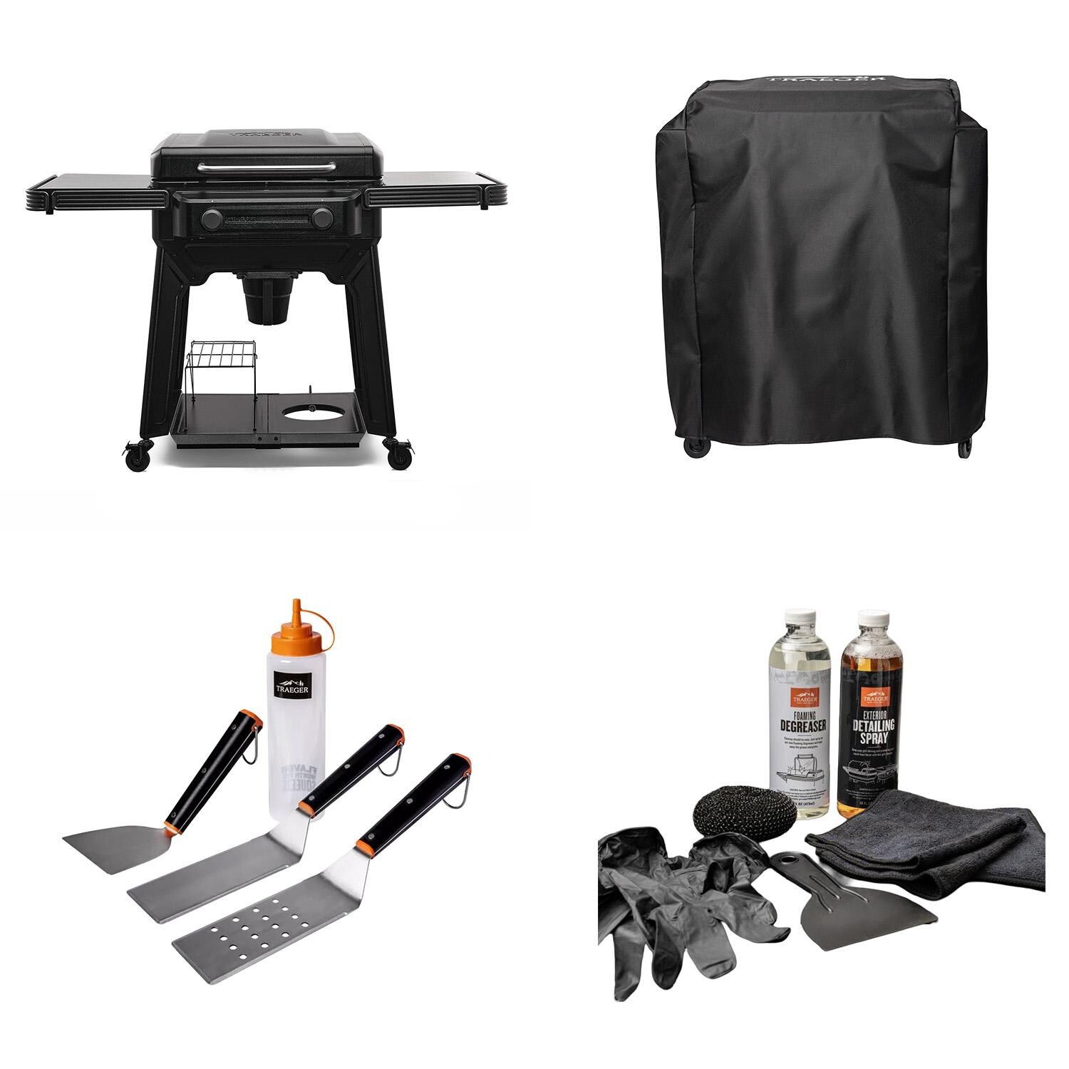 Traeger Flatrock 2 Zone Propane Griddle 4 Pc Bundle - Bundle - White Background thumbnail