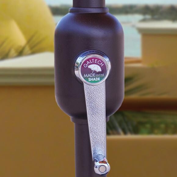 Galtech 3.5 X 7 Ft. Rectangular Patio Umbrella W/ Crank Lift - Crank Lift Detail thumbnail